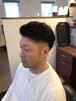 理容 うめむら アイロンパーマ/バックスタイル/2ブロック