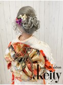 綺麗めシニヨン【TEL予約】振袖プラン＋ヘア¥12500～→¥12300～