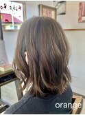 【orange大分賀来】外ハネミディアムゆる巻きデザインカラー