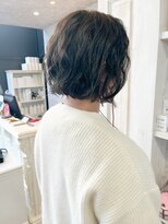 キャアリー(Caary)&nbsp;福山市美容室Caary 人気こなれパーマ×オリーブアッシュ 夏ヘア