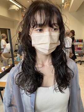 スタイル 茅ケ崎(STYLE) 【ハクラ】ロングパーマ 顔まわりレイヤー ウェーブパーマ