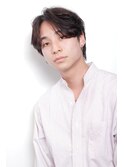 黒髪ニュアンスセンターパート