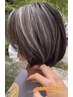 【白髪ぼかし】ＣＵＴ+白髪ぼかしハイライト+Ｔｒ　　￥12600
