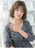 ゆるふわくびれボブ前下がり小顔前髪カールh3越谷20代30代40代