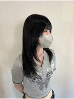 ヘアーアートミュージアム(Hair Art Museum) ロングレイヤースタイル/艶髪ブルーブラック