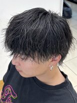 クアトログランシュ ひたちなか店(QUATRO×GranCieux)&nbsp;パーマ残留×マッシュウルフ【ひたちなか/メンズ/カット】