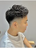 メンズショート/ピンパーマ/ツイストピンパーマ
