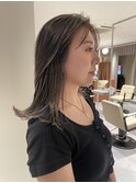外国人風ハイライト地毛風細めハイライト