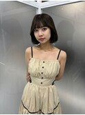 オリーブカラーボブスタイル