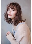 大人可愛い外国人風パーマ×ピンクブラウン　20・30代