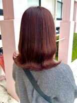ワークスヘアー(WORKS HAIR) ワンカラーでできるピンクブラウン