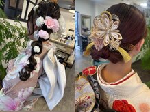 成人式・卒業式・結婚式など、着付けヘアセットでのご利用も◎