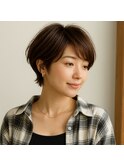 美フォルムショートスタイル　20代 30代 40代 50代 60代レイヤー