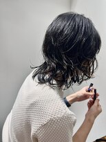 レアワンハナレ センター北美容院(lea/1 HANARE)&nbsp;ミディアムレイヤー×ニュアンスパーマ