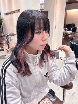 ソワンドゥ ブレス カルム 西中島店(soin de brace calme) インナーカラー×ピンク