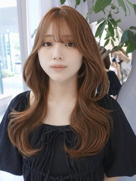 ★美髪縮毛矯正くびれ巻き◎小顔カット×ツヤ感ショコラブラウン