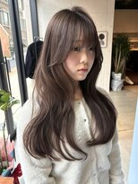 チル 福井駅前店(Chill)&nbsp;福井ダブルカラーラベンダーグレージュ韓国レイヤーロングヘア