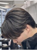 フェザーショートパーマセンターパート