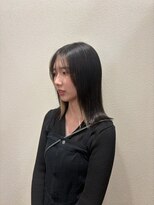 アクセ 髪質改善トリートメント+カラー黒髪暗髪ナチュラル艶カラー