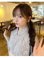 全席個室美容室 Zina津田沼 髪質改善/縮毛矯正【ジーナ】&nbsp;髪質改善　斜め前髪グレージュカラー　美髪【Zina 津田沼】
