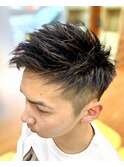 ツーブロックショート