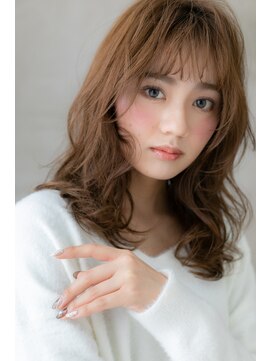 カバーヘア ブリス 大宮西口(COVER HAIR bliss) 透け感ミルクティーカラーくせ毛風小顔ミディZ大宮20代30代40代