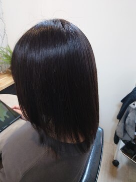 ヘアーカルチャー 小倉台店 HAIR CULTURE ミディアムストレート髪質改善トリートメント艶髪小顔ロブ