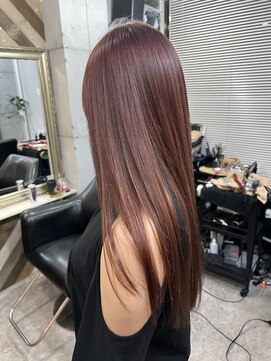 ラグズ 茅ヶ崎(LAGUZ) ガーネットピンク×【ダブルX】りんご幹細胞トリートメント