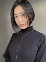 ラウンジ モリオ イケブクロ(Lounge MORIO Ikebukuro) 【morio池袋】大人可愛い黒髪前下がりショートボブ♪