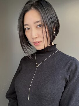 ラウンジ モリオ イケブクロ(Lounge MORIO Ikebukuro) 【morio池袋】大人可愛い黒髪前下がりショートボブ♪