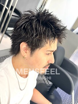 メンズフィール 心斎橋(MEN'S FEEL) スパイキーショート刈り上げアップバンク