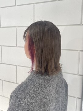 アルゴ 茅ヶ崎(ARUGO) ピンクインナー/切りっぱなしボブ/ワンレン/インナーカラー