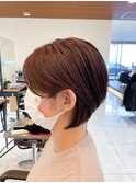 大人マッシュショート丸みショート黒髪ショートベリーショート
