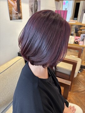 リシェールグリーン 越谷花田店(RICHAIR GREEN) 顔周りレイヤー/パープルカラー