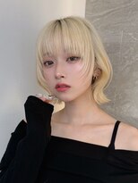 ロンドソレイユ 池袋(Lond soleil) ミニウルフレイヤーカット顔周り前髪韓国ミディアムロング/池袋