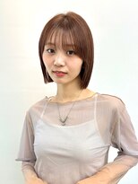 ミィ 浦和(mee) 透明感カラー ボブ 前髪 ショート カラー ブリーチ&ダブルカラー