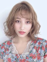 ベルヘアーデザイン 堺東(Belle hair Design)&nbsp;レイヤーカットアディクシーカラーオリーブグレージュ韓国風堺東
