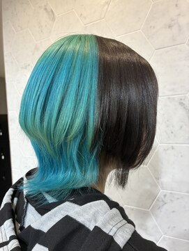 ヘアーサロンウル(hair salon ulu) (五十嵐)アシンメトリーデザインカラー