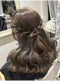 ふわふわハーフアップへアセット