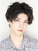 30代40代50代ビジネスマン向け清潔感くせ毛センターパート