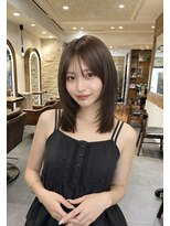 ミンクス 銀座店(MINX)&nbsp;シースルーバング×艶ストレートミディ