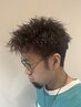 【藤本限定】メンズデザインパーマ＋カット＋眉カット付 ￥15000～