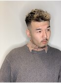 メンズバーバー理容室風サイドパートショート