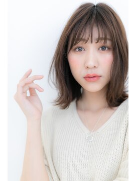 モッズヘア 越谷(mod's hair) 透け感シースルー前髪外ハネくびれミディY越谷20代30代40代