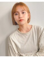 アリュウル 表参道 青山(Allure)&nbsp;ミニボブ ベージュ ストレートボブ シースルー 東垂水