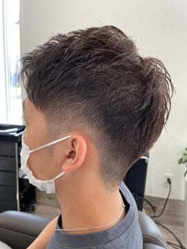 シークレットベースエヌ(Secret Base N) ニュアンスカラーマロンベージュアップバング刈り上げマッシュ