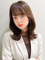 シルクレイ 吉祥寺店(Silk-lei) 大人かわいい小顔フェザーバングマロンベージュ20代30代吉祥寺