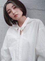 レジュアル(RESSUAL)&nbsp;ロングヘアグレージュカラー ボブウルフ 黒髪ココアベージュ