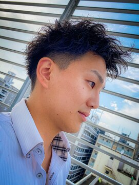 スピンオフシフト(SPIN-OFF SHIFT) メンズショート×ピンパーマ