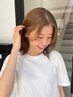 髪に優しく透明感♪ダブルカラー☆￥13500（ブリーチを使わない明るいカラー）